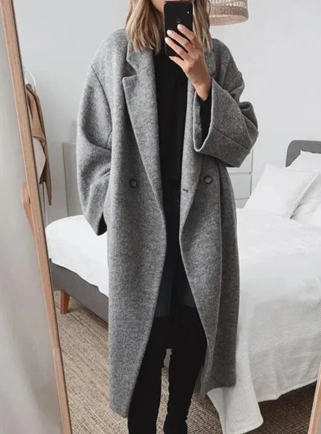 Women's Oversized Double-Breasted Coat