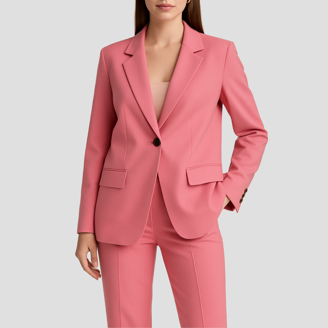 Women's Formal Suit Set Longline Blazer with Matching Trousers