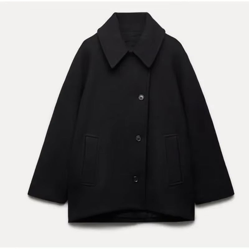 Women's Stylish Button Formal Warm Oversized Coat for Winter