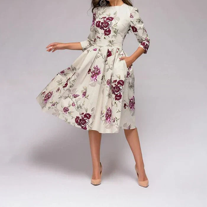Glamour Floral Summer Midi Dress for Women - Perfect for Every Occasion