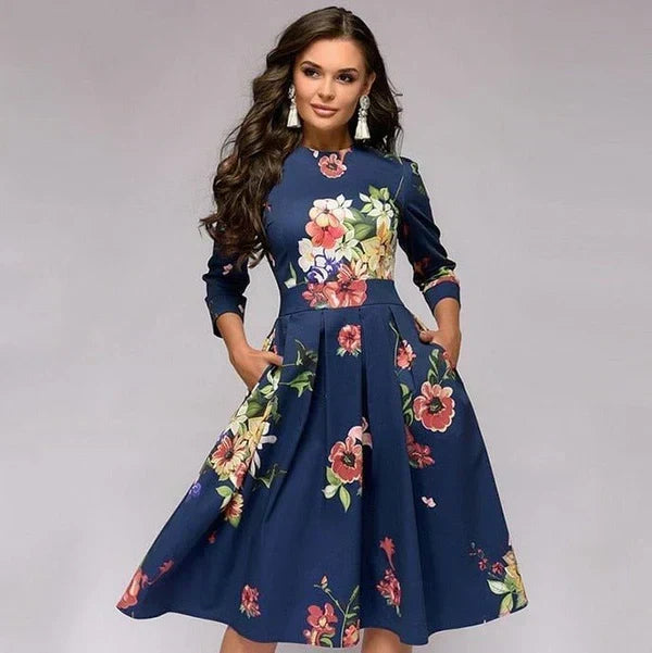 Glamour Floral Summer Midi Dress for Women - Perfect for Every Occasion