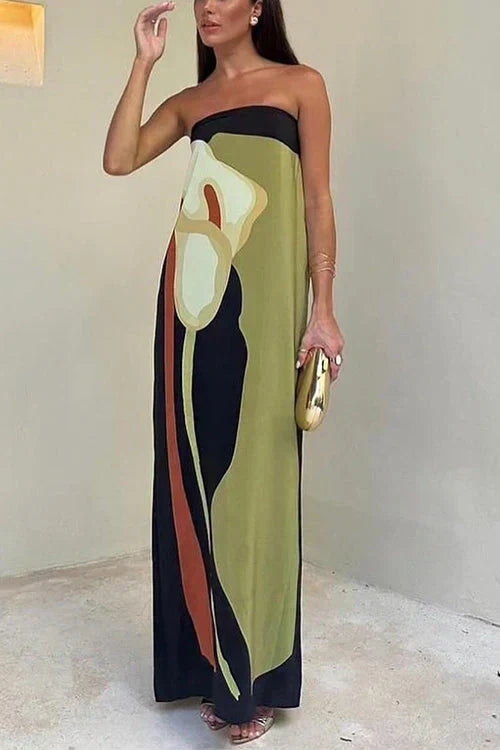 Women's Timeless Strapless Summer Maxi Evening Dress