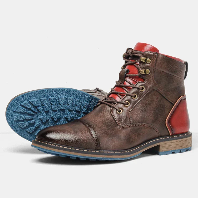 Men’s Retro Versatile Outdoor Durable Lace Ankle Boots