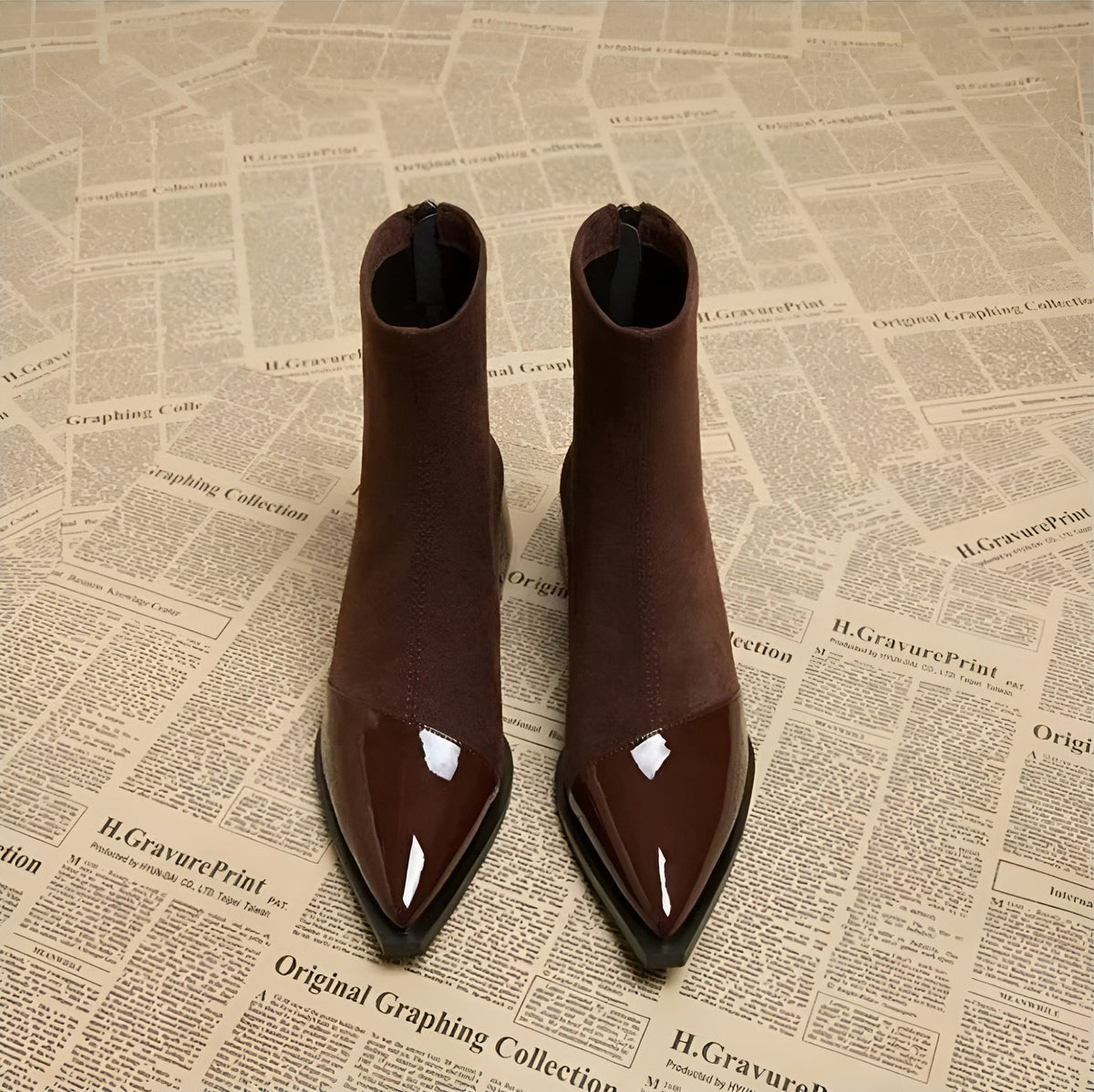 Women's Fashion Stand-out Block Heel Ankle Boots