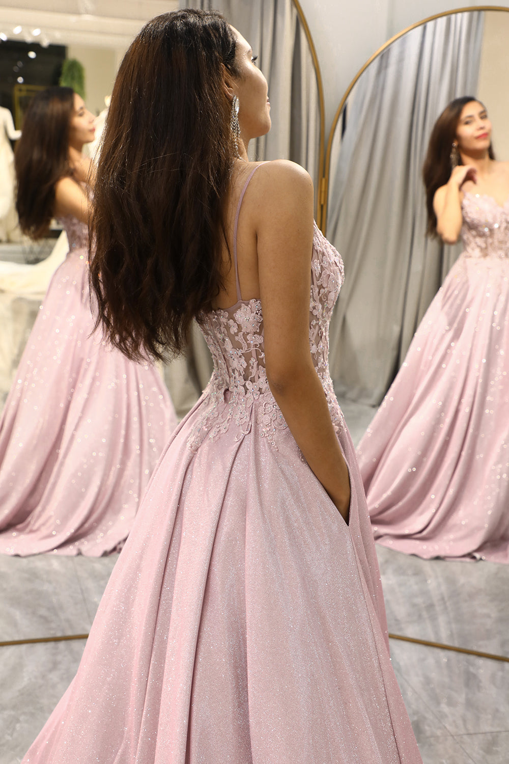 Women Exquisite Long Gown Maxi Wedding Guest Dress for Formal Occasion