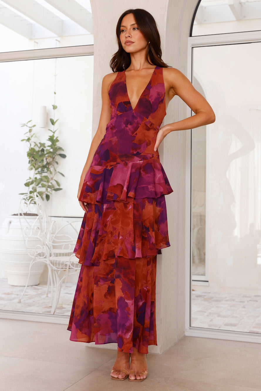 Women's Elegant Seasonal Maxi Summer Dress with Deep V-Neckline