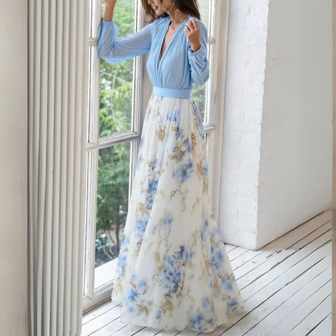 Women's Stylish Flowery Long Sunny Maxi Dress