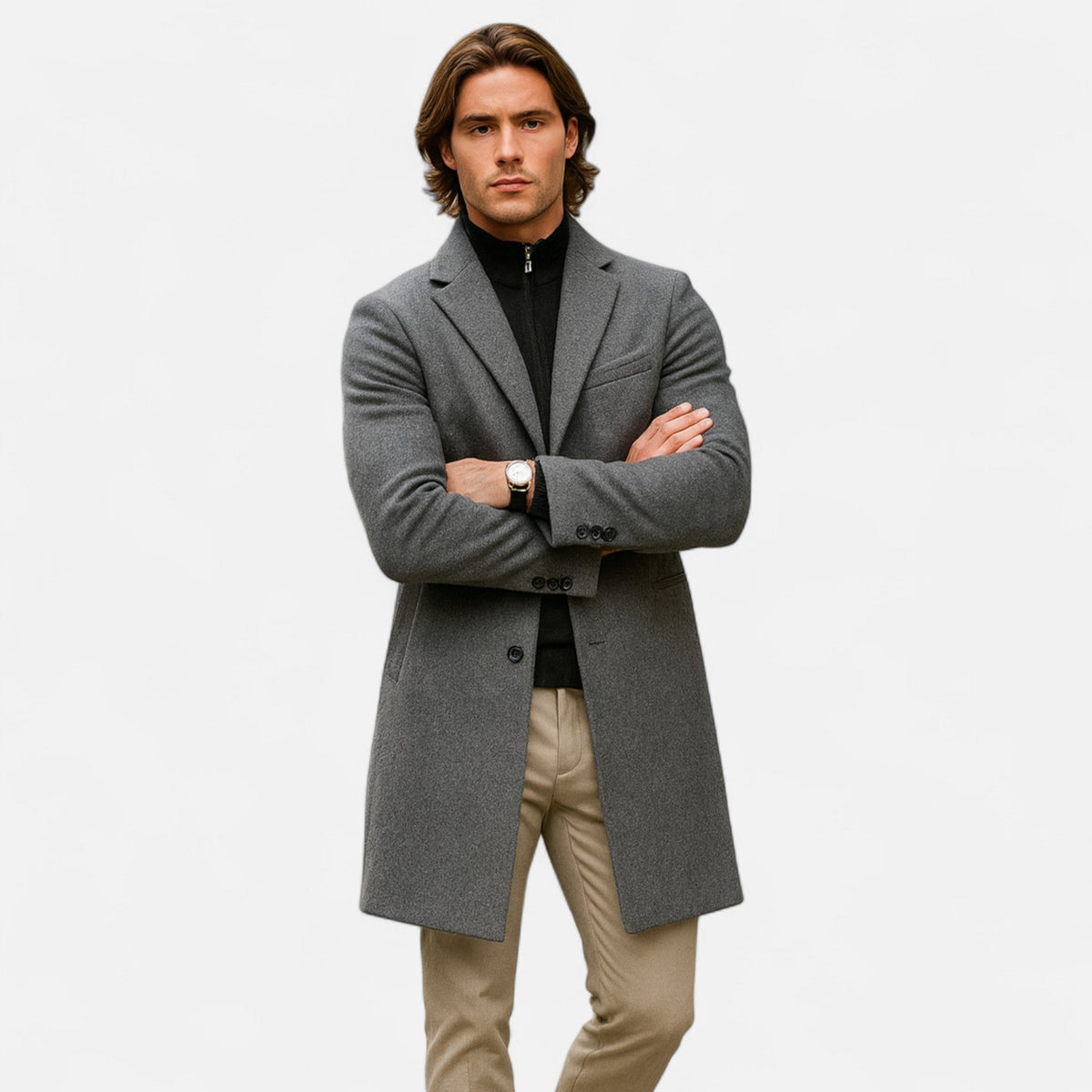 Versatile Classic Formal Business Warm Overcoat for Men