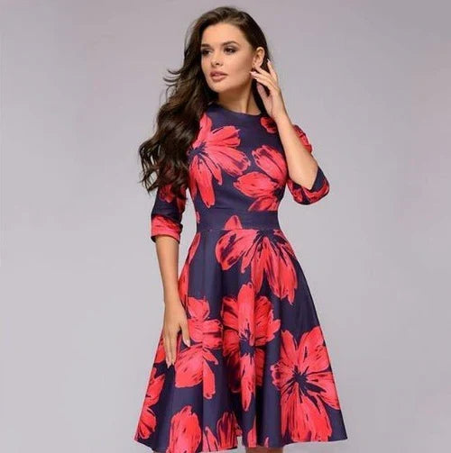 Glamour Floral Summer Midi Dress for Women - Perfect for Every Occasion