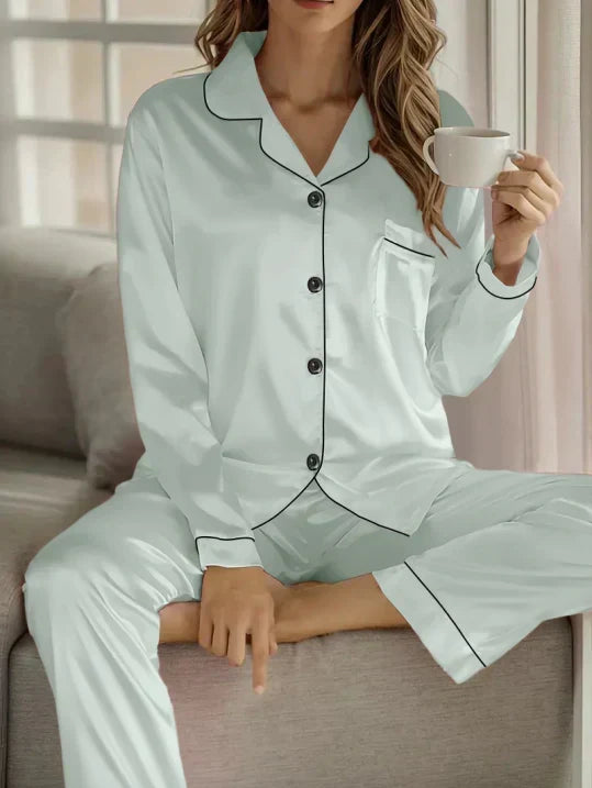 Women's Casual Fashion Lounging Pajama Set for Night Sleep