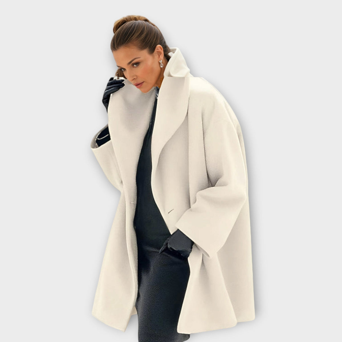 Women's Wide Collar Oversized Warm Long Coat