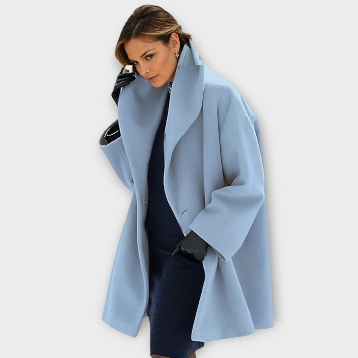 Women's Wide Collar Oversized Warm Long Coat