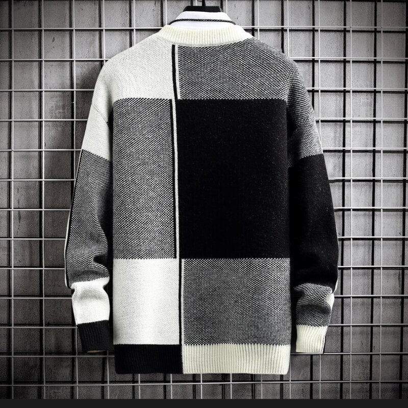 Men's Warm  Cozy Knitted Sweater for Winter and Mid-Season